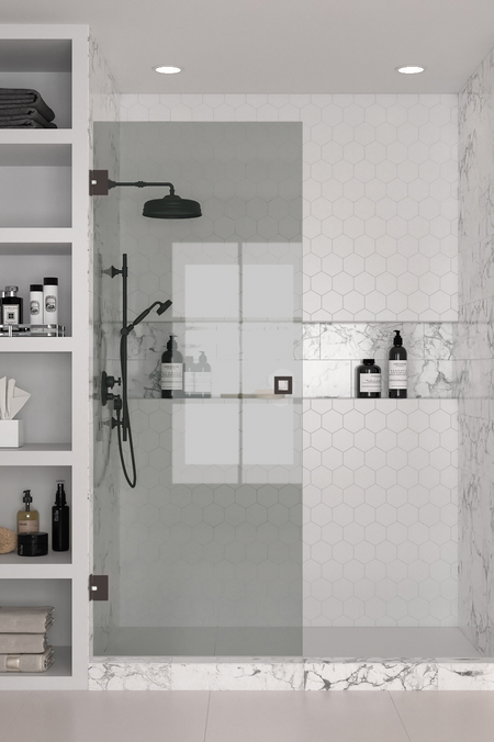 Vändbar duschvägg Vetro 512