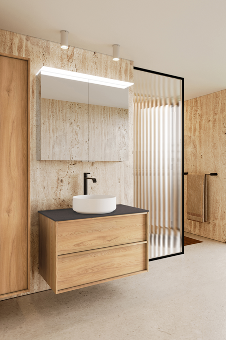 Cabinet with round countertop basin Casa H08