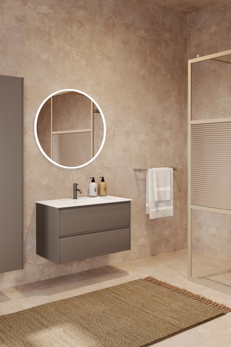 Cabinet with Duratek basin Luna L03