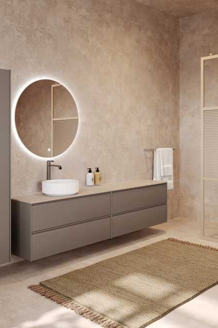 Tupla-allaskaluste pyöreällä malja-altaalla Luna L09