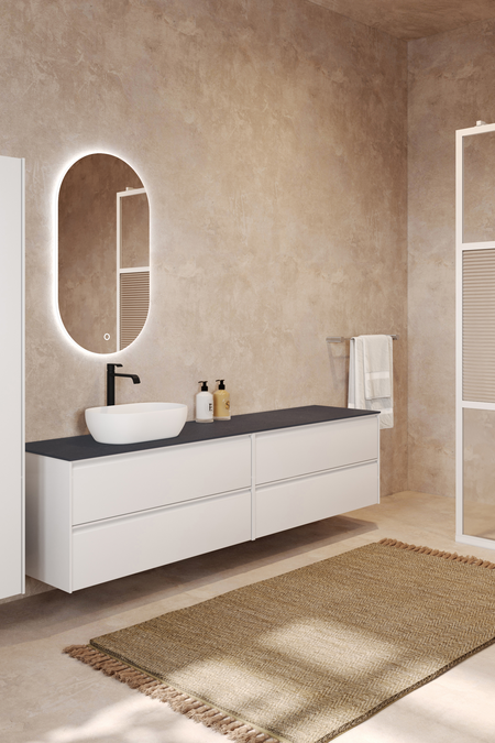 Tupla-allaskaluste ovaalilla malja-altaalla Luna L13