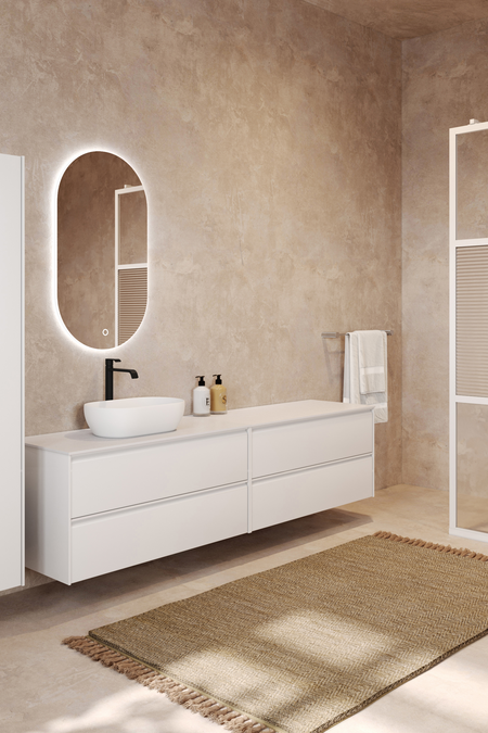 Tupla-allaskaluste ovaalilla malja-altaalla Luna L13