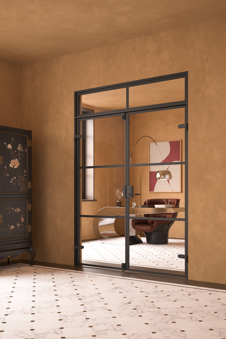 Glass doors with leverbolts and upper window Inne M17 Tokyo