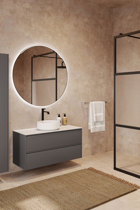 Cabinet with round countertop basin Luna L08