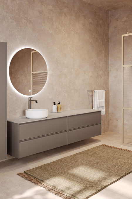 Tupla-allaskaluste pyöreällä malja-altaalla Luna L09