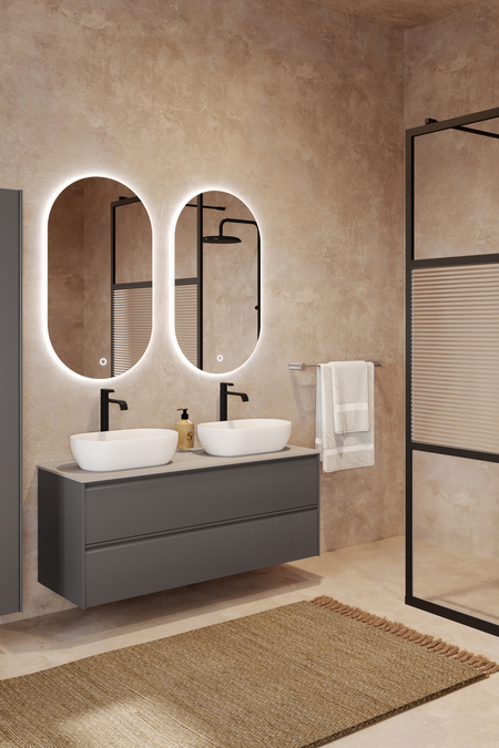 Allaskaluste kahdella ovaalilla malja-altaalla Luna L14